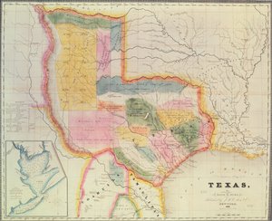 Mappa dello stato del Texas, 1835